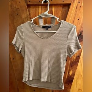 One Clothing LA Ribbed T-shirt with Collar